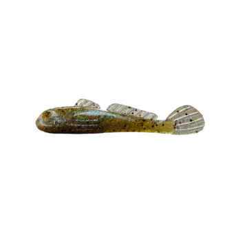 Grumpy Bait Goliath Goby. Natural Goby/Green 3.3" 6-pk