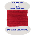 Zak Tackle Super Fluff Yarn 5ft Egg Red
