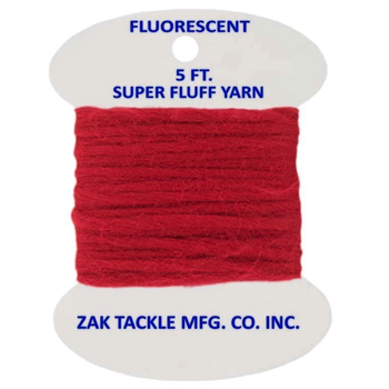 Zak Tackle Super Fluff Yarn 5ft Egg Red
