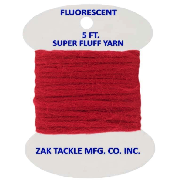 Zak Tackle Super Fluff Yarn 5ft Egg Red