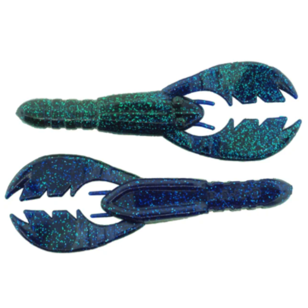 Bass Assassin Pure Craw 4" Junebug/Blue Belly 10-pk