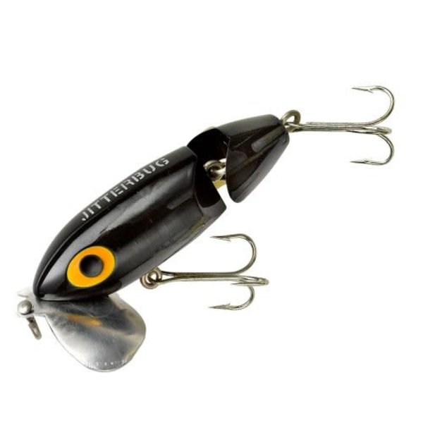 Arbogast Jointed Jitterbug Fishing Lure - Black - 3 1/2 in