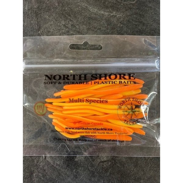 North Shore Tackle Trout Worm's 3" Pumpkin Orange