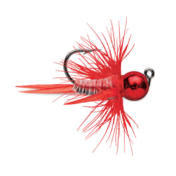 VMC Tungsten Bullfly Jig 1/32oz Metallic Red 2-pk