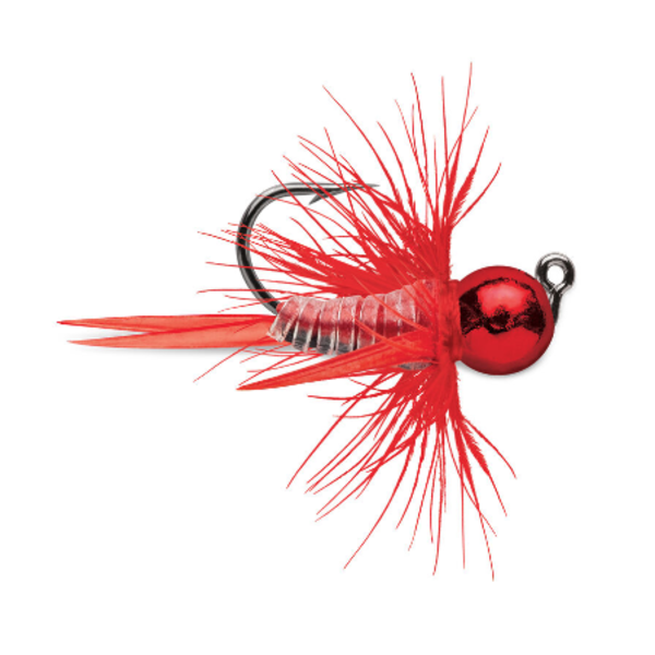 VMC Tungsten Bullfly Jig 1/32oz Metallic Red 2-pk