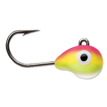 VMC Tungsten Tubby Jig. Pink Chartreuse Glow 1/32oz 2-pk