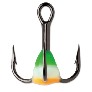 VMC Glow Resin Treble. #8 Green Orange Glow