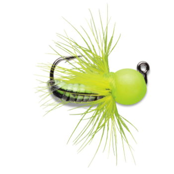 VMC Tungsten Fly Jig 1/32oz Glow Chartreuse 2-pk