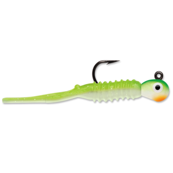 VMC Tungsten Nymph Jig 1/32oz Green Orange Glow 2-pk