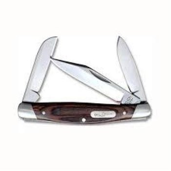 Buck Buck 371 Stockman 2-3/4" Folding Knife Woodgrain Handles with Nickel Silver Bolsters - 5718