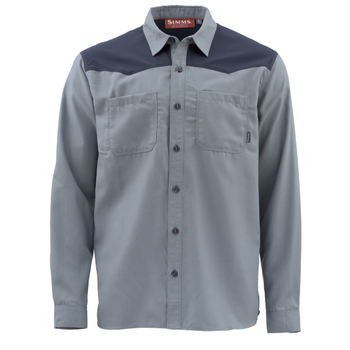 Simms Black's Ford Flannel LS Shirt, Storm, L
