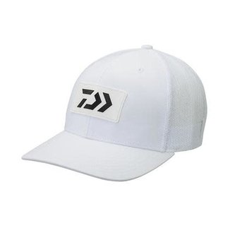 Daiwa D-Vec Trucker Hat with Rubber Patch Wht/Wht