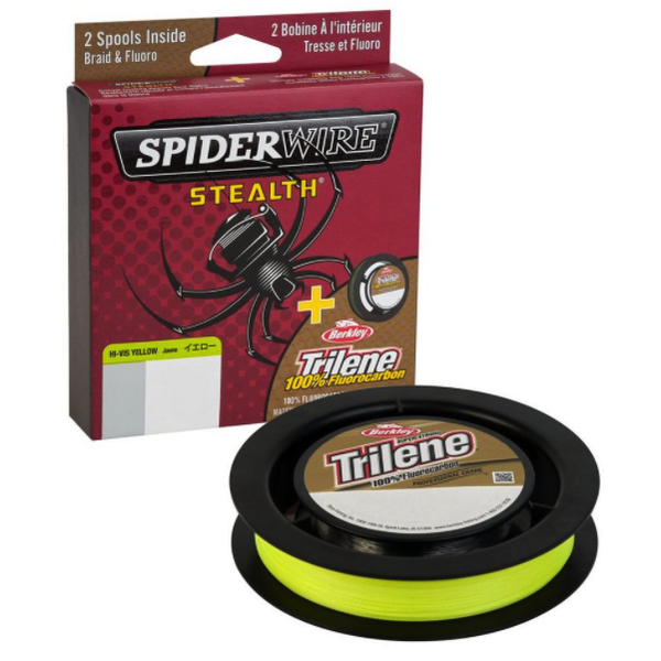 SpiderWire Stealth Trilene 100% Fluorocarbon Dual Spool Hi-Vis