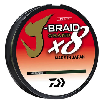 Daiwa J-Braid X8 Grand 65lb 150yd Dark Green