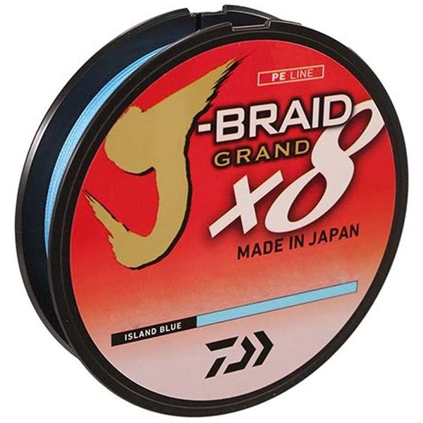 Daiwa J-Braid X8 Grand 20lb 150yd Island Blue