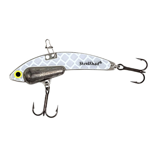 Steel Shad Heavy 1/2oz Glow Silver