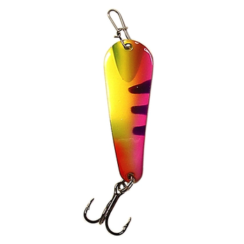 Custom Jigs&Spins Pro Series Slender Spoon. 1/4oz Nickel Purple Firetiger