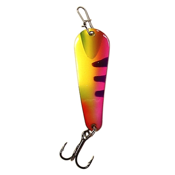 Custom Jigs&Spins Pro Series Slender Spoon. 1/4oz Nickel Purple Firetiger