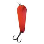 Custom Jigs&Spins Pro Glow Pro Series Slender Spoon. 1/8oz Red Glow Solid Nickel