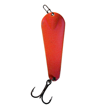 Custom Jigs&Spins Pro Glow Pro Series Slender Spoon. 1/8oz Red Glow Solid Nickel