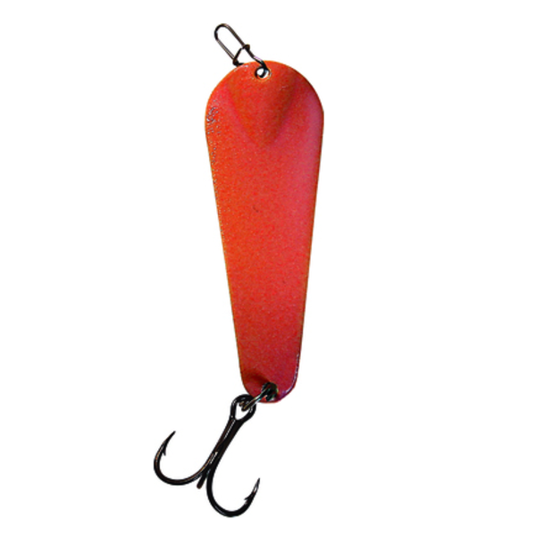 Custom Jigs&Spins Pro Glow Pro Series Slender Spoon. 1/8oz Red Glow Solid Nickel
