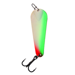 Custom Jigs&Spins Pro Glow Pro Series Slender Spoon. 1/8oz Green Glow Parrott Nickel