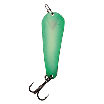 Custom Jigs&Spins Pro Glow Pro Series Slender Spoon. 1/4oz Nickel Green Glow Shadow