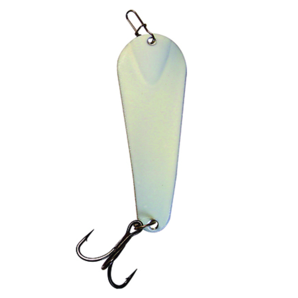 Custom Jigs&Spins Pro Glow Pro Series Slender Spoon. 1/8oz Blue Glow Solid Nickel