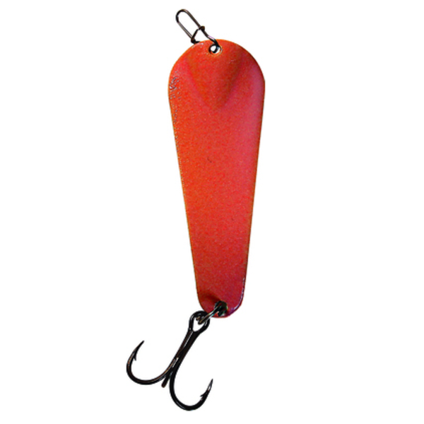Custom Jigs&Spins Pro Glow Pro Series Slender Spoon. 1/4oz Red Glow Solid Gold