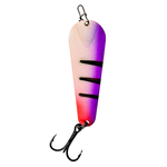 Custom Jigs&Spins Pro Glow Pro Series Slender Spoon. 1/8oz Green Glow Purple Tiger Nickel