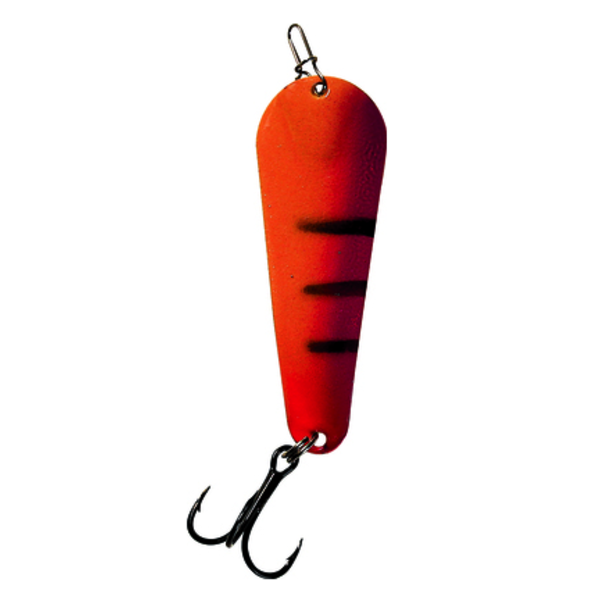 Custom Jigs&Spins Pro Glow Pro Series Slender Spoon. 1/8oz Red Glow Purple Tiger Gold