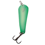 Custom Jigs&Spins Pro Glow Pro Series Slender Spoon. 1/8oz Green Glow Shadow Gold