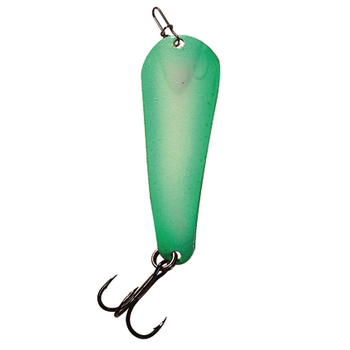 Custom Jigs&Spins Pro Glow Pro Series Slender Spoon. 1/8oz Green Glow Shadow Gold