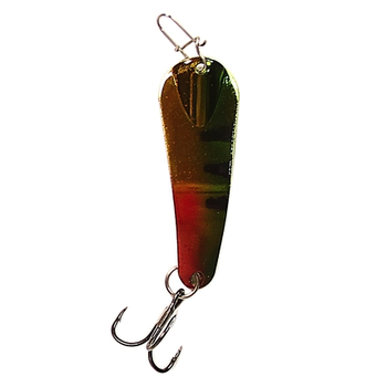 Custom Jigs&Spins Pro Series Slender Spoon. 1/4oz Gold Sour Apple Tiger