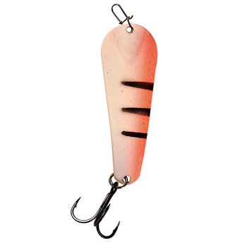 Custom Jigs&Spins Pro Glow Pro Series Slender Spoon. 1/8oz Green Glow Red Tiger Nickel