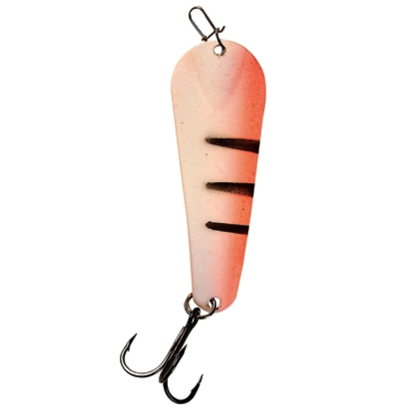 Custom Jigs&Spins Pro Glow Pro Series Slender Spoon. 1/8oz Green Glow Red Tiger Nickel