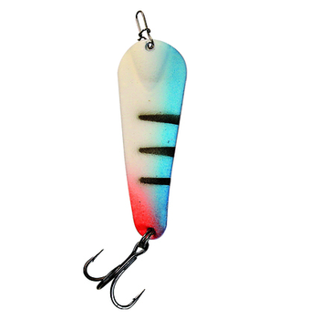 Custom Jigs&Spins Pro Glow Pro Series Slender Spoon. 5/16oz Blue Glow Tiger Nickel
