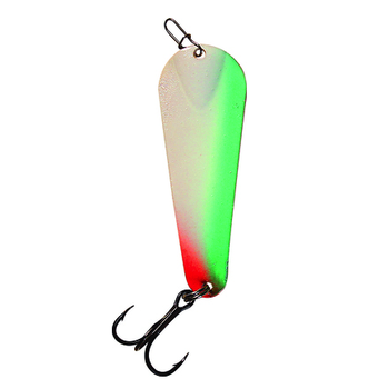 Custom Jigs&Spins Pro Glow Pro Series Slender Spoon. 1/8oz Green Glow Parrott Gold