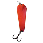 Custom Jigs&Spins Pro Glow Pro Series Slender Spoon. 1/8oz Red Glow Solid Gold