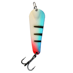 Custom Jigs&Spins Pro Glow Pro Series Slender Spoon. 5/16oz Blue Glow Tiger Gold