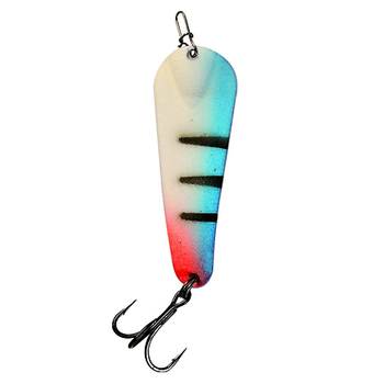 Custom Jigs&Spins Pro Glow Pro Series Slender Spoon. 5/16oz Blue Glow Tiger Gold