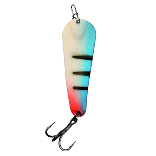 Custom Jigs&Spins Pro Glow Pro Series Slender Spoon. 5/16oz Blue Glow Tiger Gold