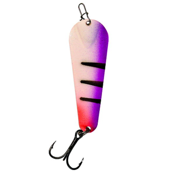 Custom Jigs&Spins Pro Glow Pro Series Slender Spoon. 5/16oz Green Glow Purple Tiger Gold