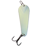 Custom Jigs&Spins Pro Glow Pro Series Slender Spoon. 5/16oz Blue Glow Solid Nickel