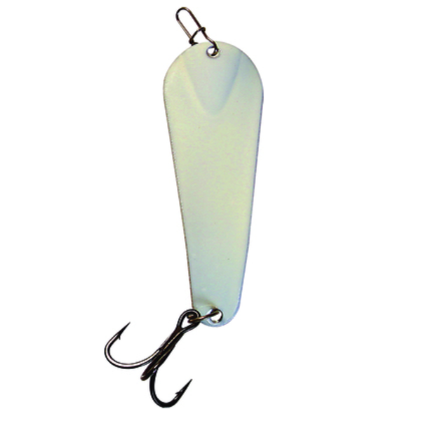 Custom Jigs&Spins Pro Glow Pro Series Slender Spoon. 5/16oz Blue Glow Solid Nickel