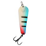 Custom Jigs&Spins Pro Glow Pro Series Slender Spoon. 1/8oz Blue Glow Tigern Gold