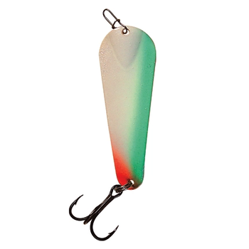 Custom Jigs&Spins Pro Glow Pro Series Slender Spoon. 5/16oz Green Glow Parrott Nickel