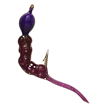 Custom Jigs&Spins Shrimpo Size 6 Purple Glitter 2-pk
