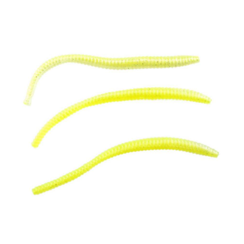PowerBait Floating 3" Trout Worm Chartreuse Shad 15-pk