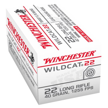 Winchester CQWW22LR Wildcat Rimfire Ammo 500 Roundso 22 LR, LRN, 40 Grains, 1255 fps